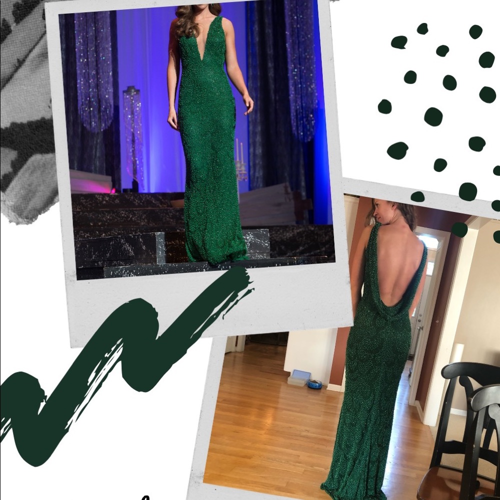 Fully beaded prom/pageant gown